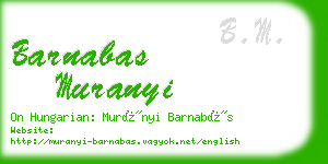 barnabas muranyi business card